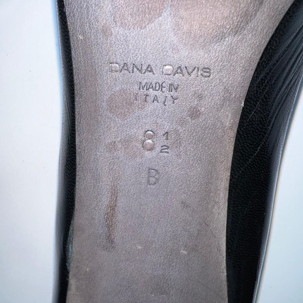DANA DAVIS Sexy Black Leather Shoes - US 8.5 - Picture 3 of 10
